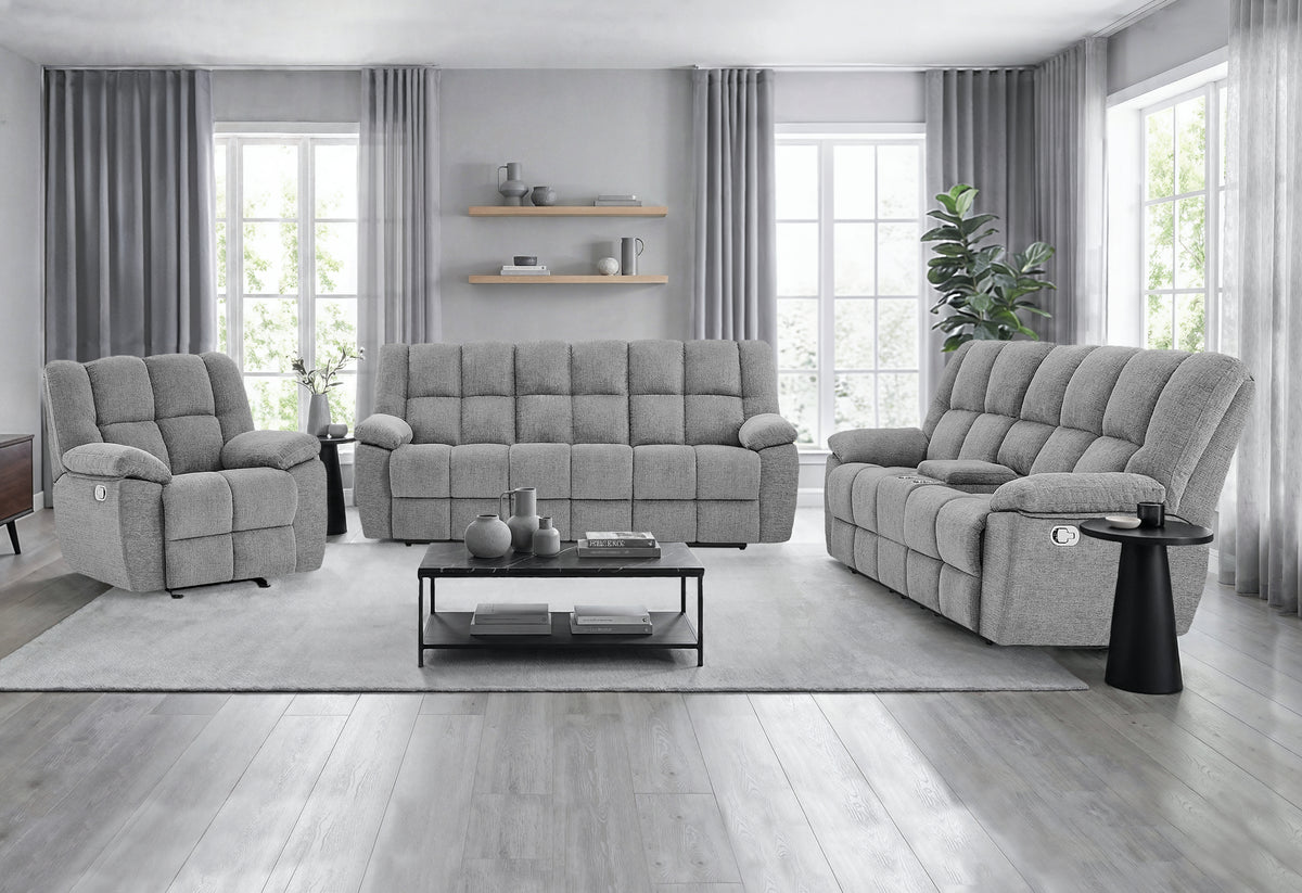 U6000 Smoke Console Reclining Loveseat