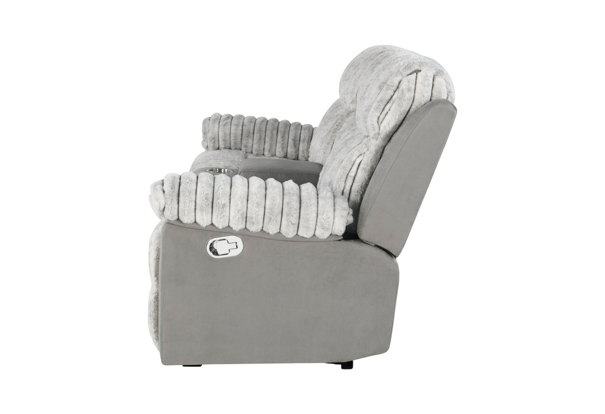 U6028 Reclining Living Room Set — Grey