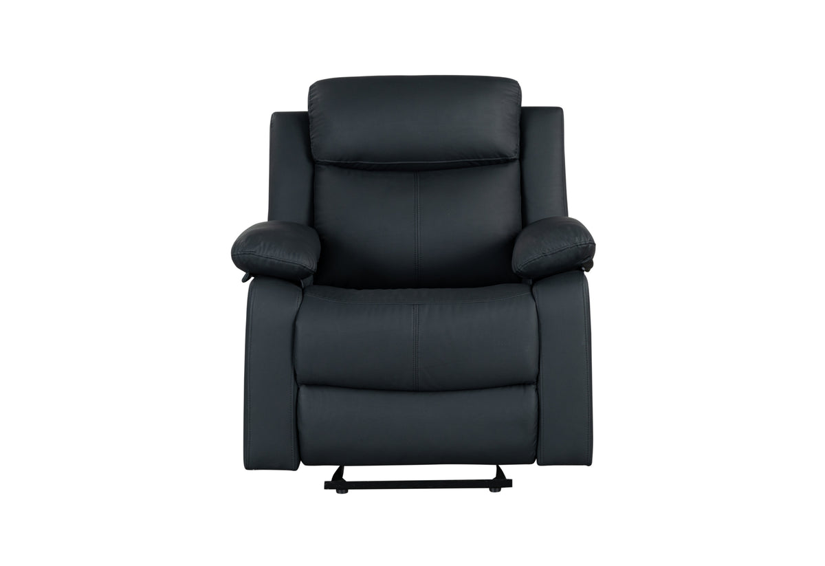 U6026 Black PU 72A Glider Recliner with LED