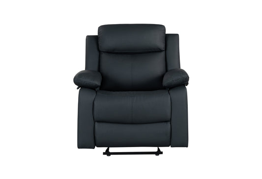 U6026 Black PU 72A Glider Recliner with LED