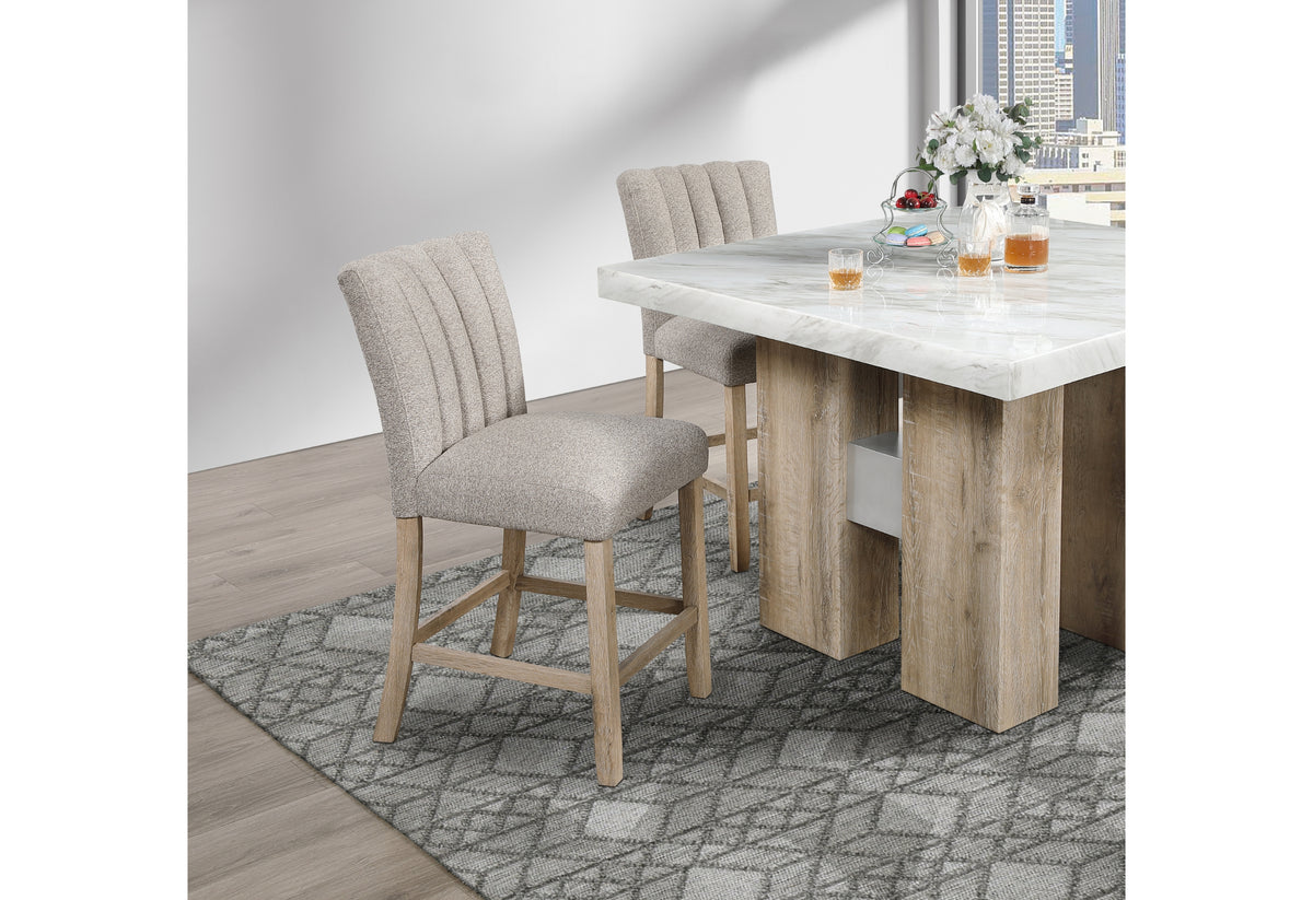 D04 Bar Set with D8685 Stools — Natural / Beige
