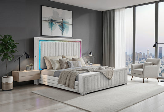 Elias Grey Reg Fb/Emma Natural Bedroom Set
