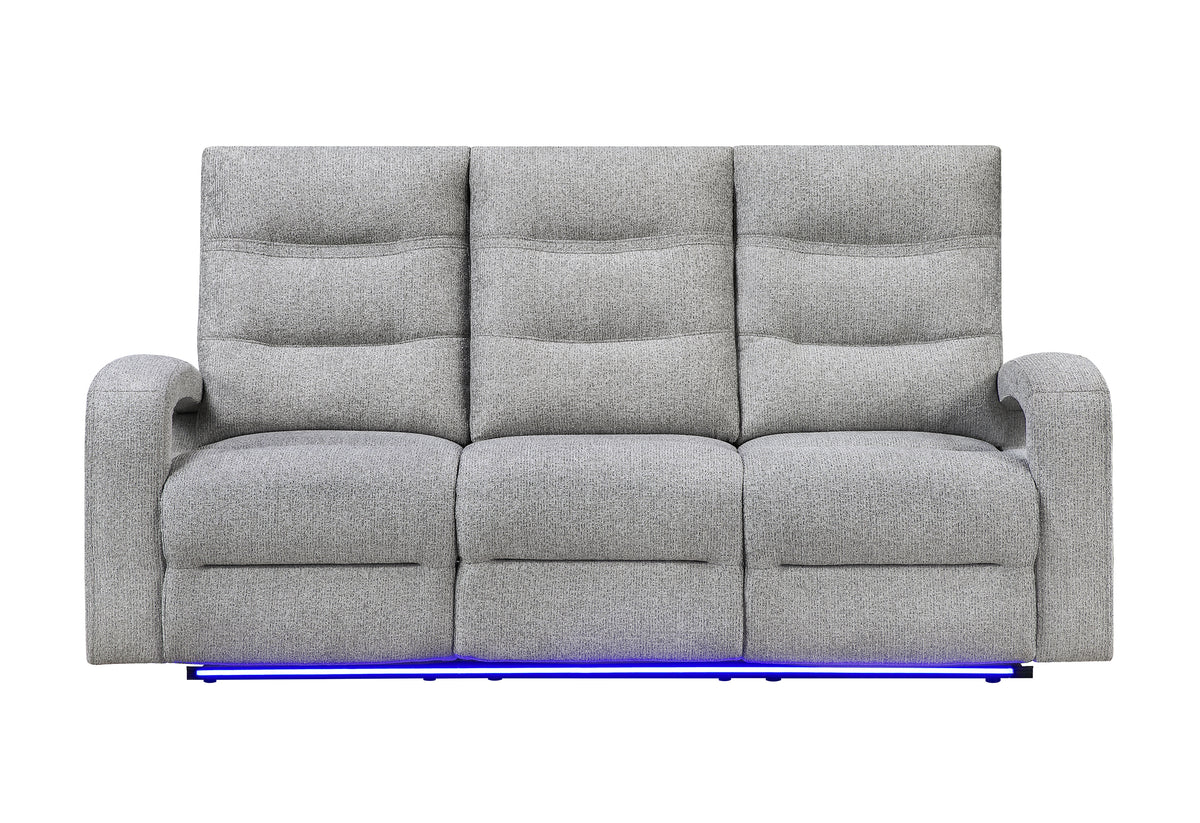 U6611 Reclining Living Room Set — Grey