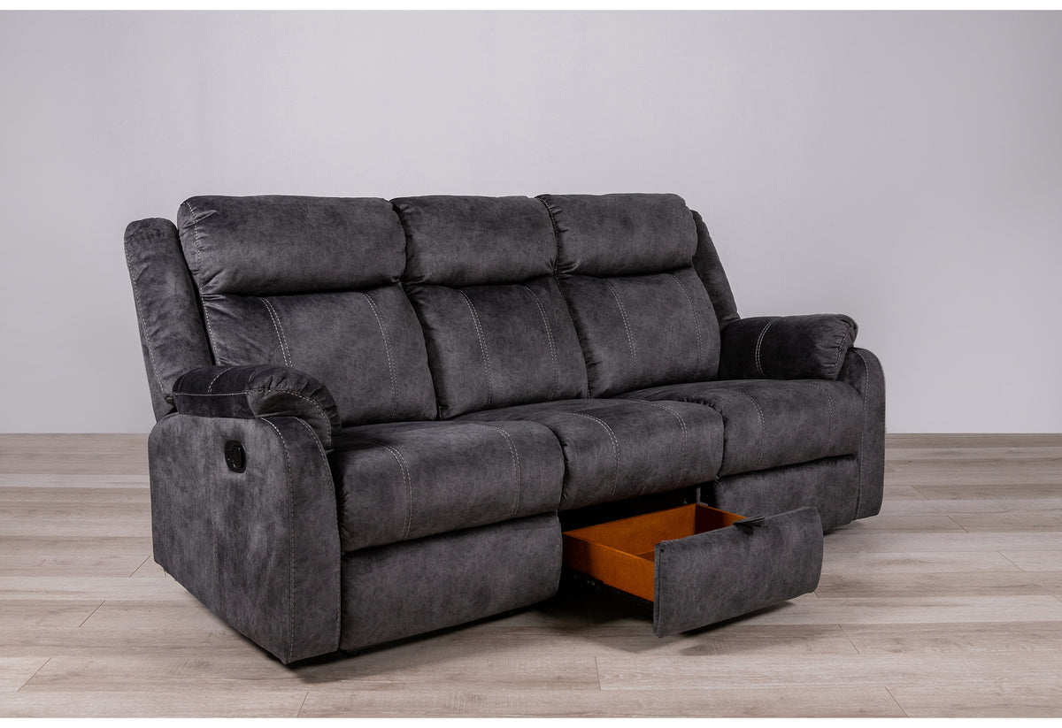 U7303 Reclining Living Room Set — Granite
