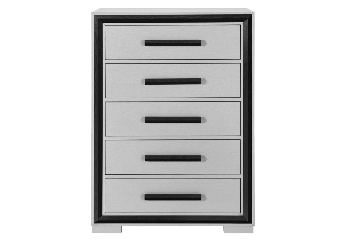Amelia Grey/Black Bedroom Set