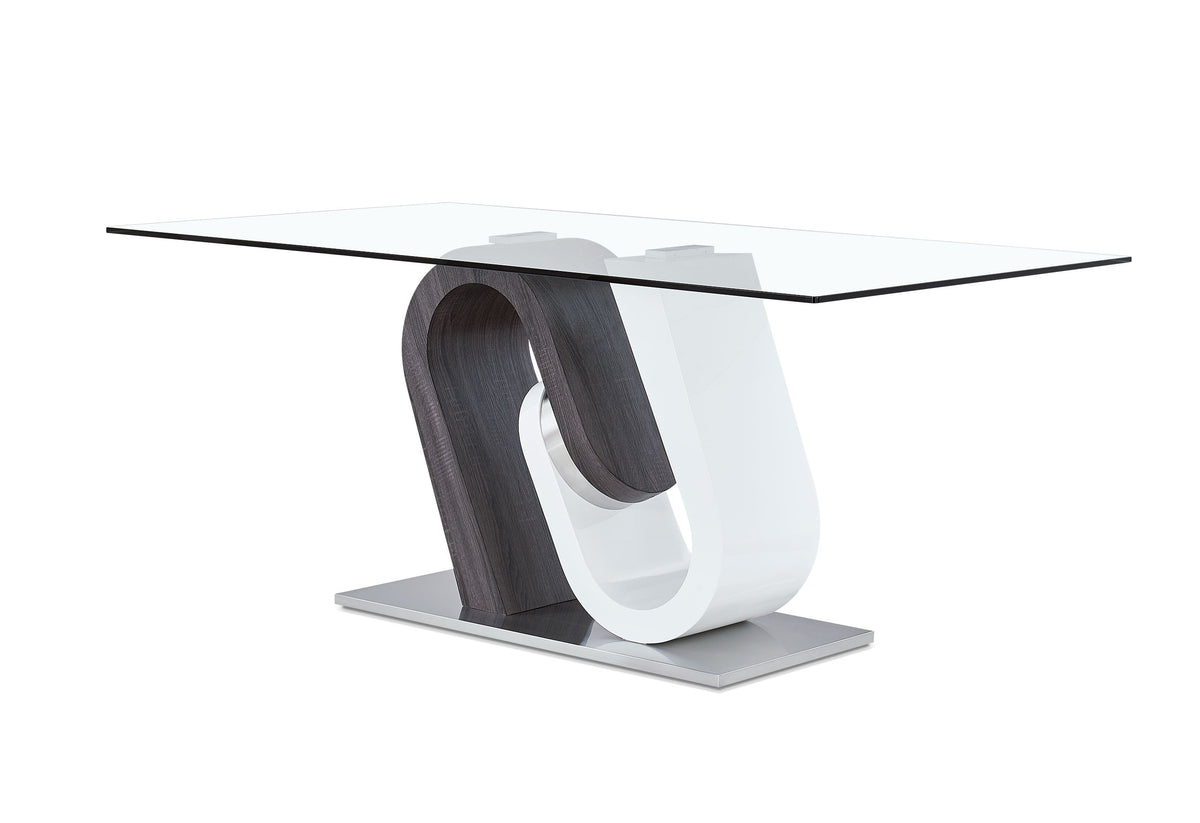 D4127 Dining Set with D4127N Chairs — Silver