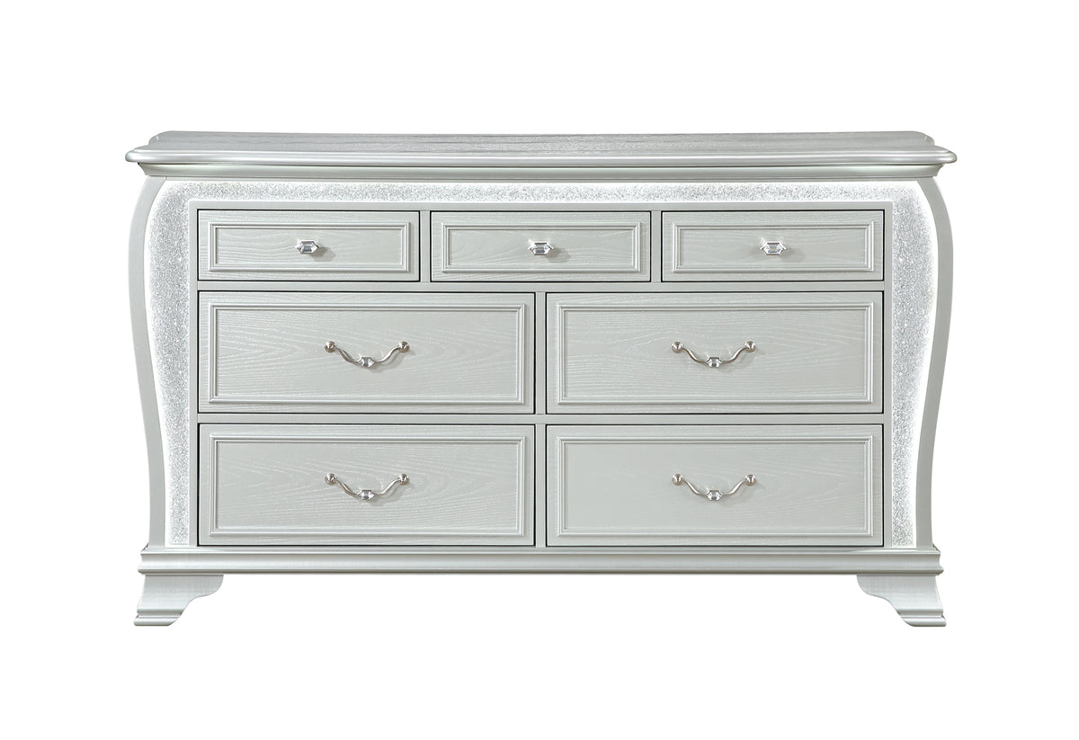Aria Silver Dresser with LED