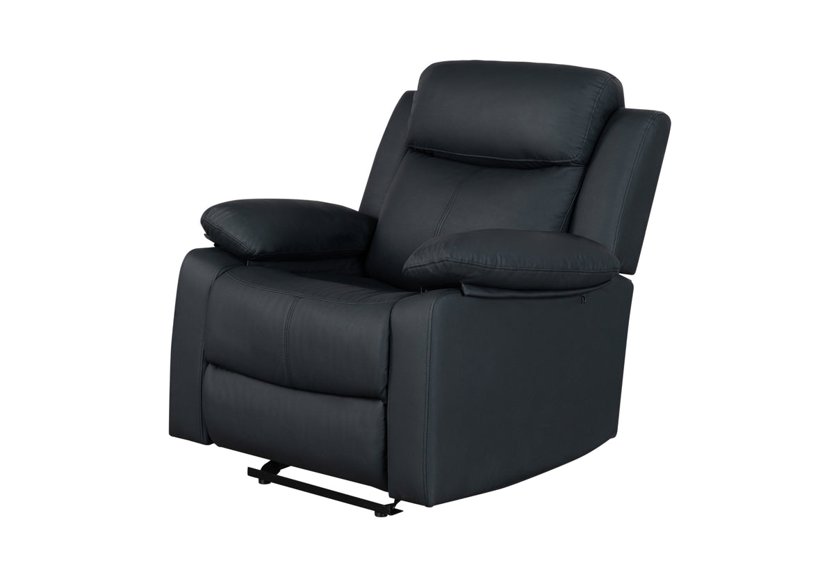 U6026 Black PU 72A Glider Recliner with LED