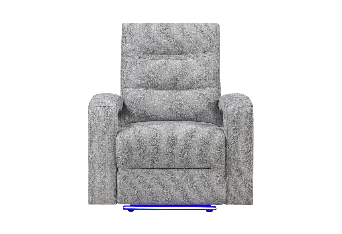 U6611 Grey 15 Power Recliner with LED