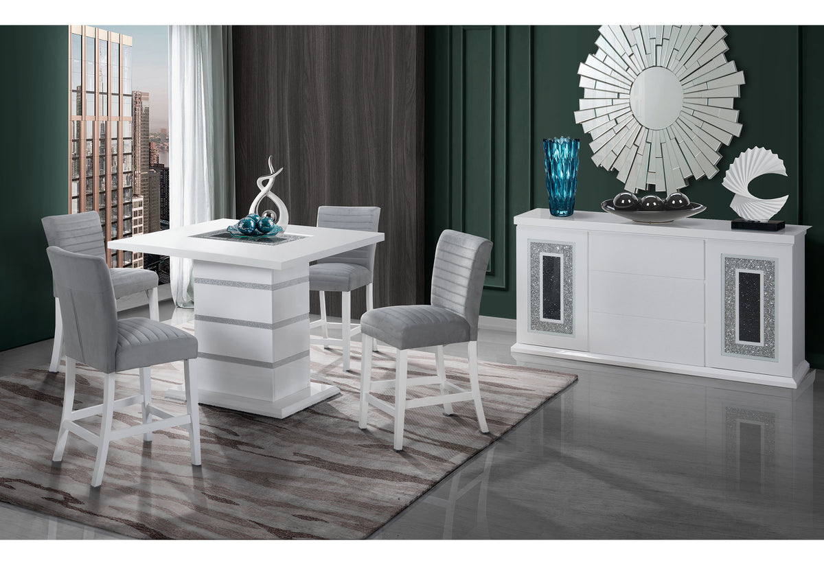 Monaco White Bar Set