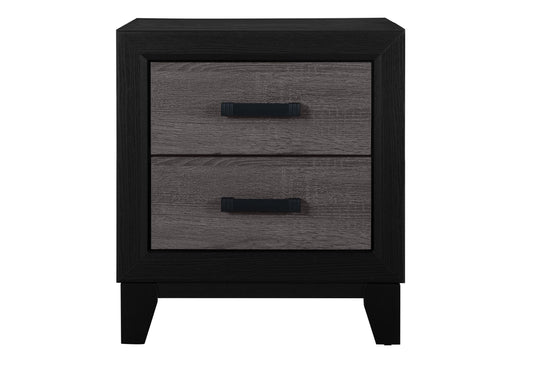 Lisbon Grey and Black Nightstand