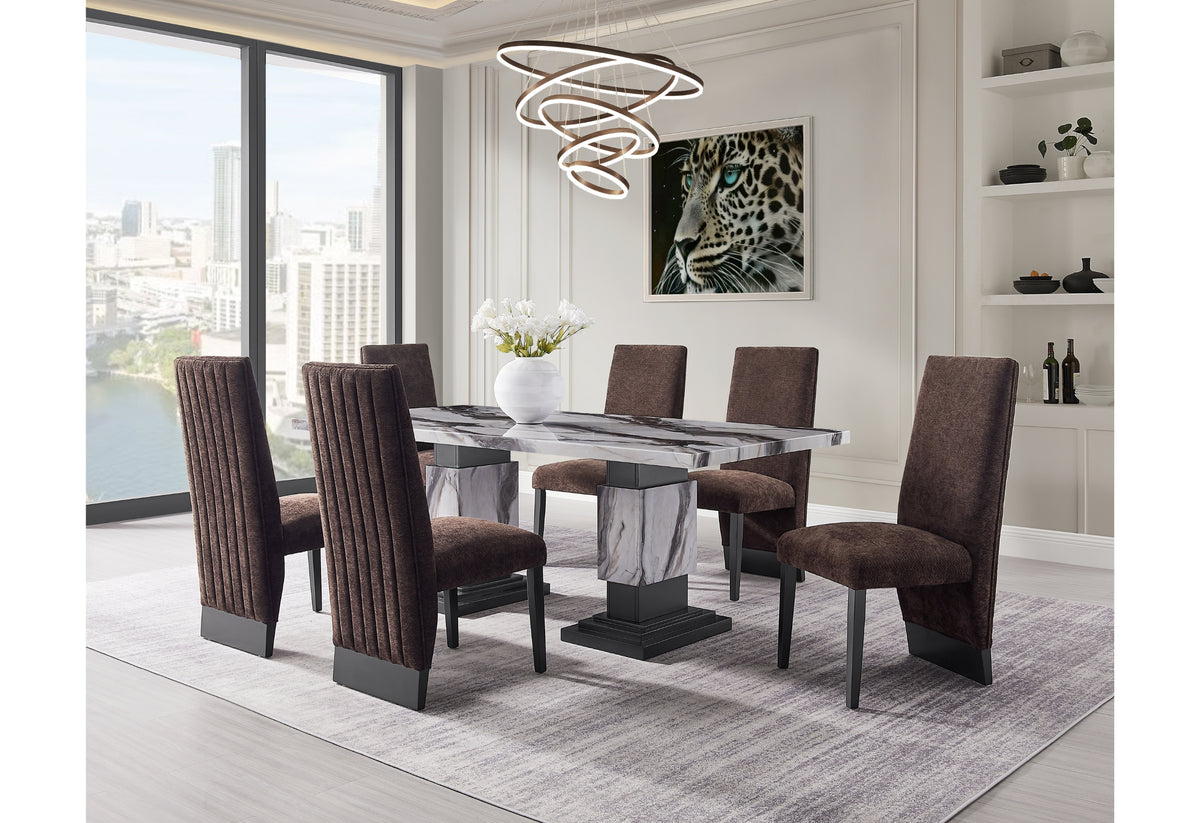 D12 Dining Set — Brown