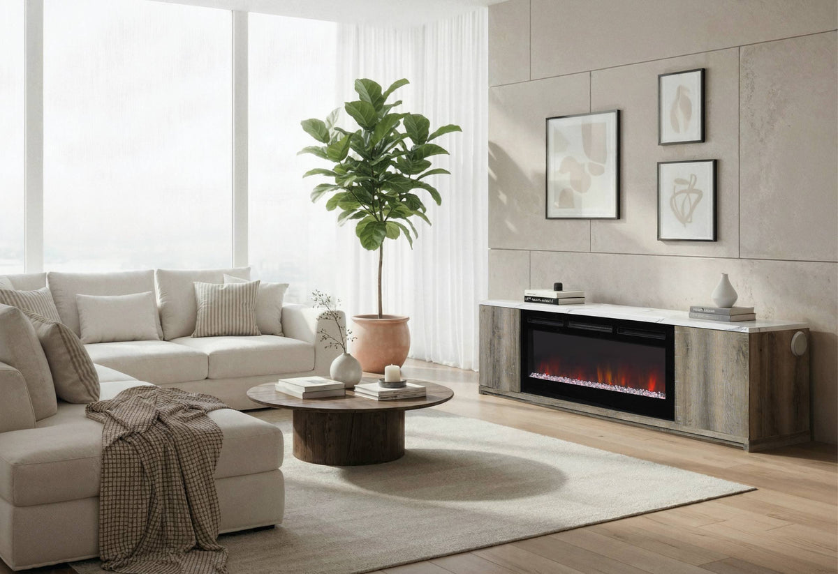 Maya Natural 71" Entertainment Unit with Speaker