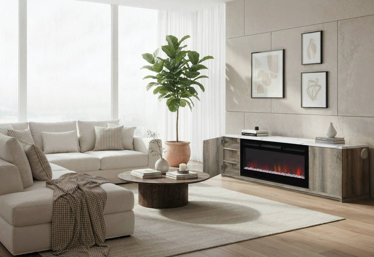 Maya Natural 71" Entertainment Unit with Speaker