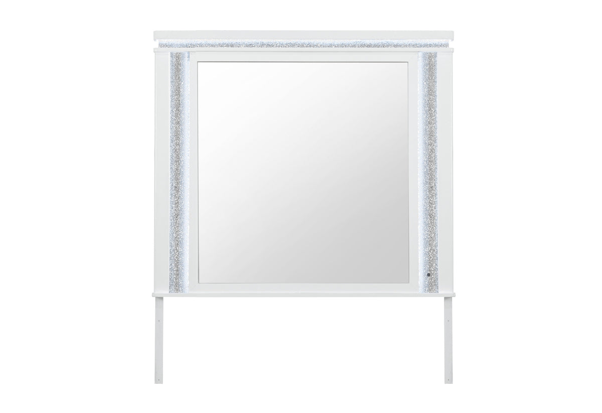 Alina White Mirror with LED