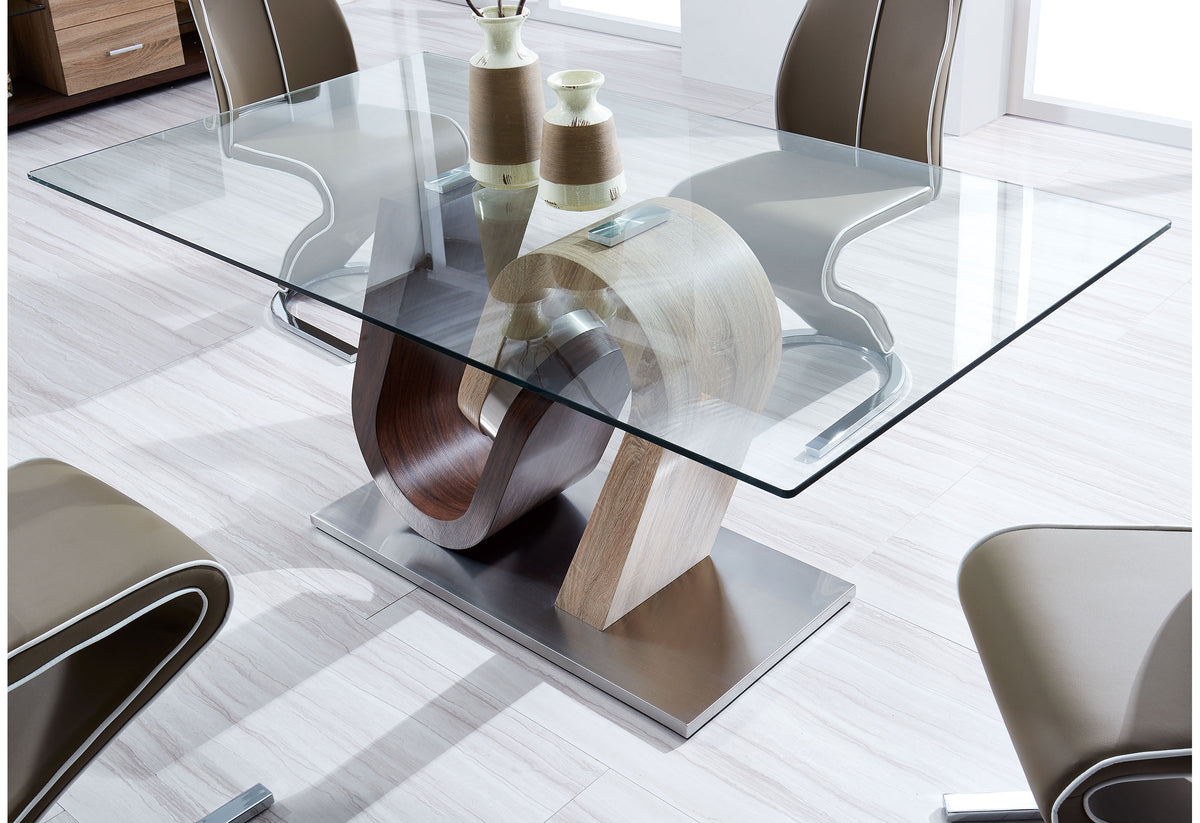 D4126 Dining Set with D4126N Chairs — Dark Brown