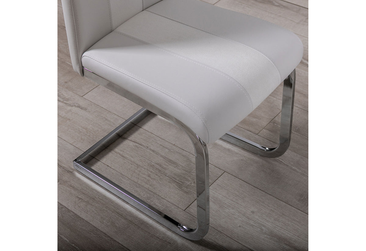 D219 Dining Set with D915 Chairs — White