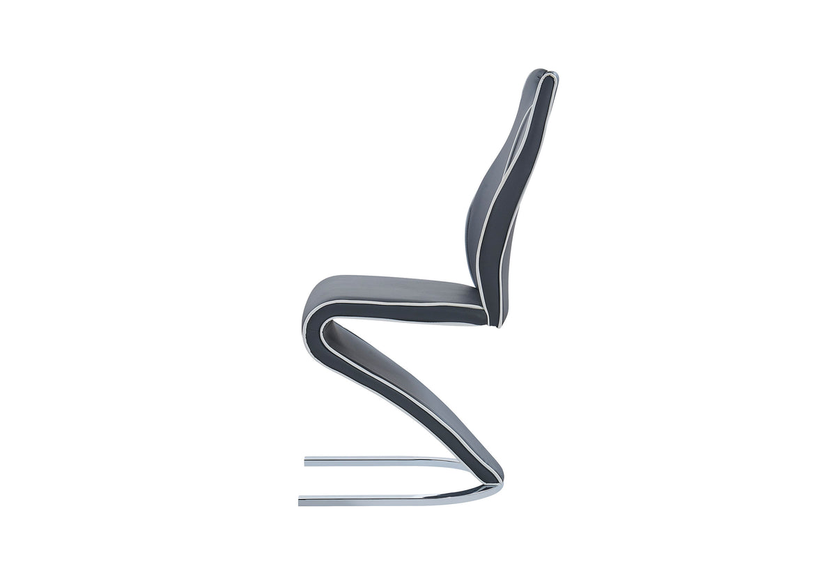 D1628 Dining Set with D4127 Chairs — Silver