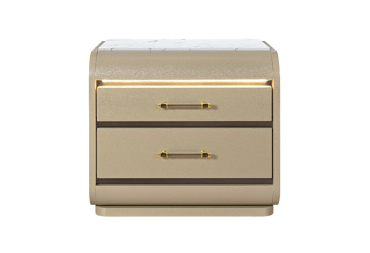 Genesis Gold Nightstand with LED