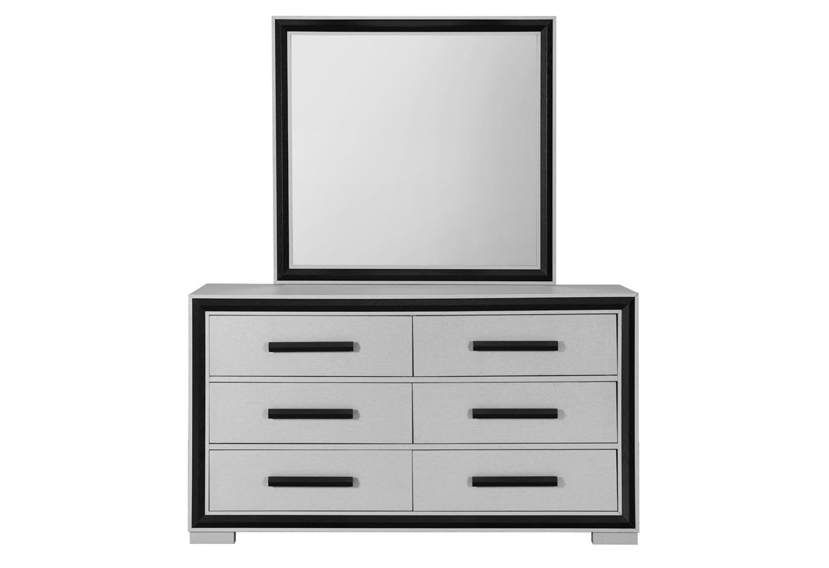 Amelia Grey/Black Bedroom Set