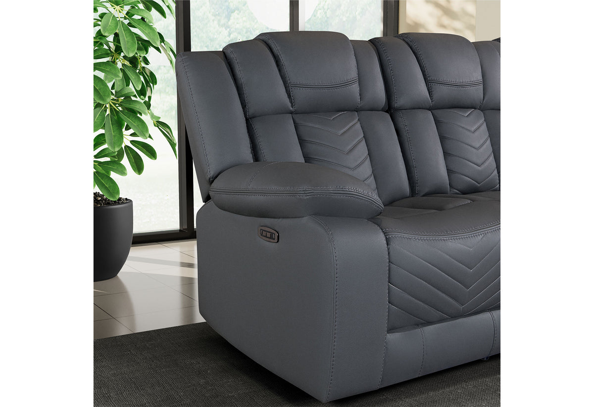 U7068 Reclining Living Room Set — Grey