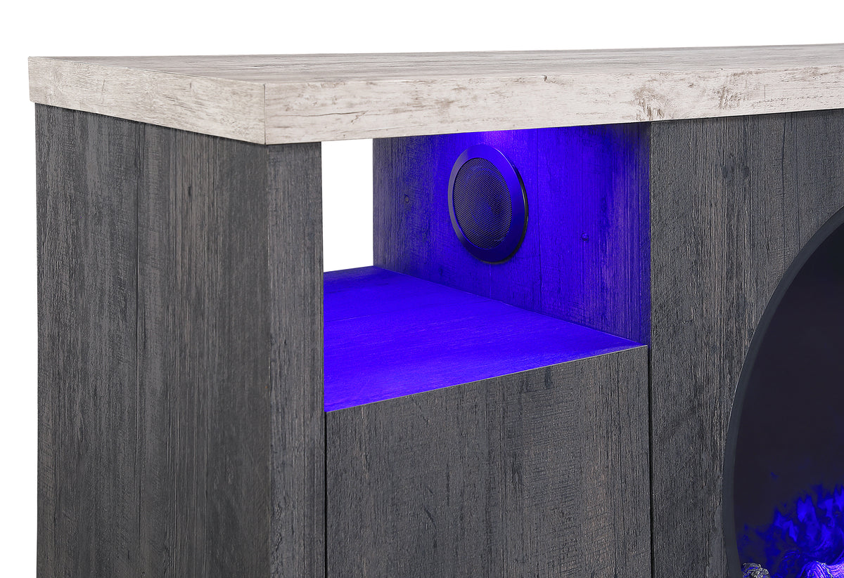 Nyla Grey 60" Entertainment Unit with Speakers and LED