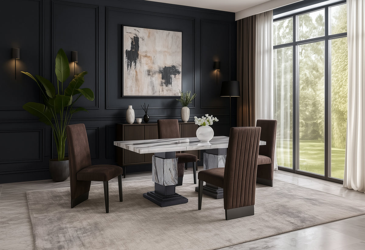 D12 Dining Set — Brown