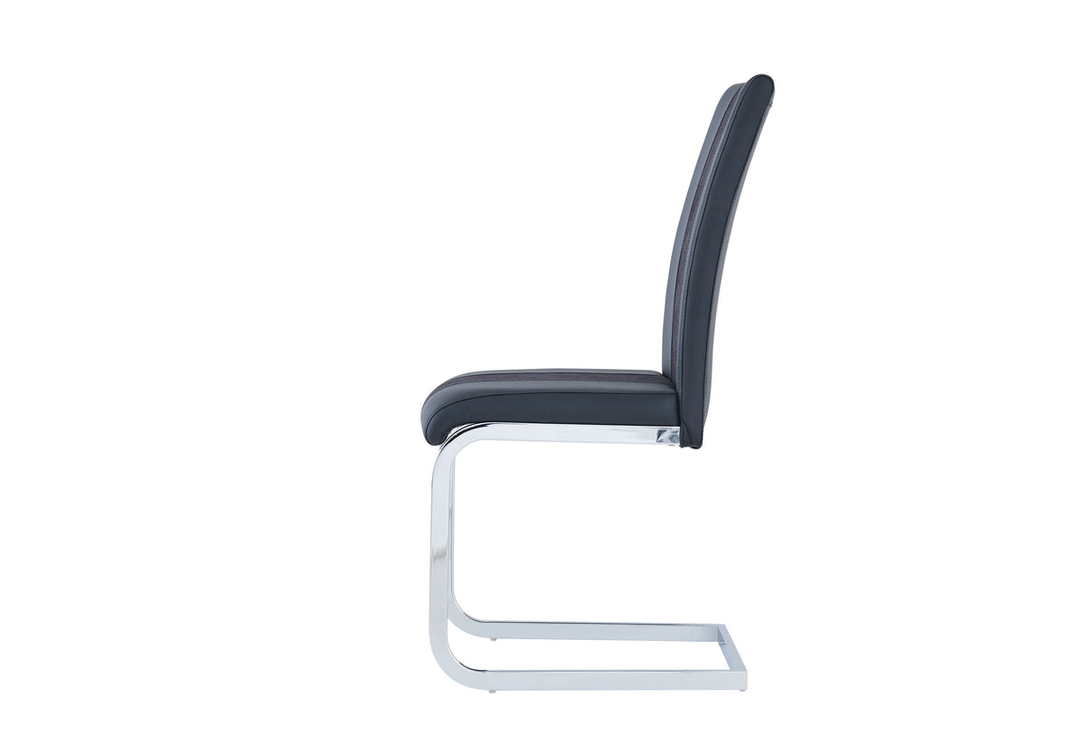 D1628 Dining Set with D915 Chairs — Black