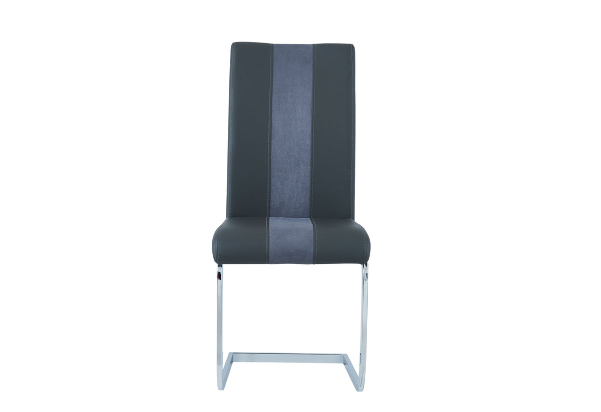 D219 Dining Set with D915 Chairs — Grey
