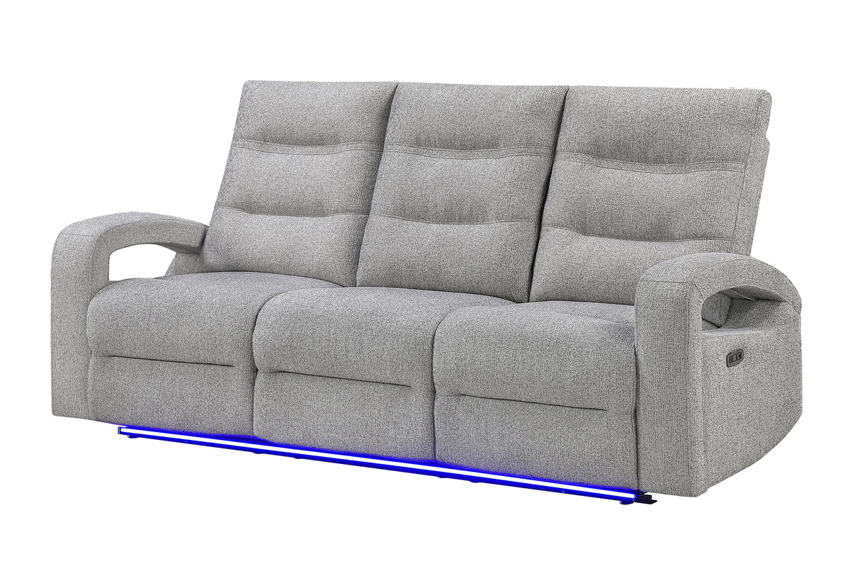 U6611 Reclining Living Room Set — Grey