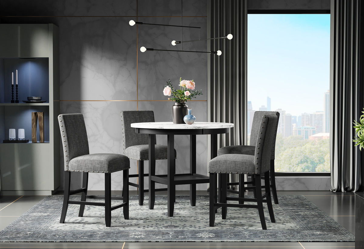 D40011 Bar Set with D1622 Stools — Light Grey