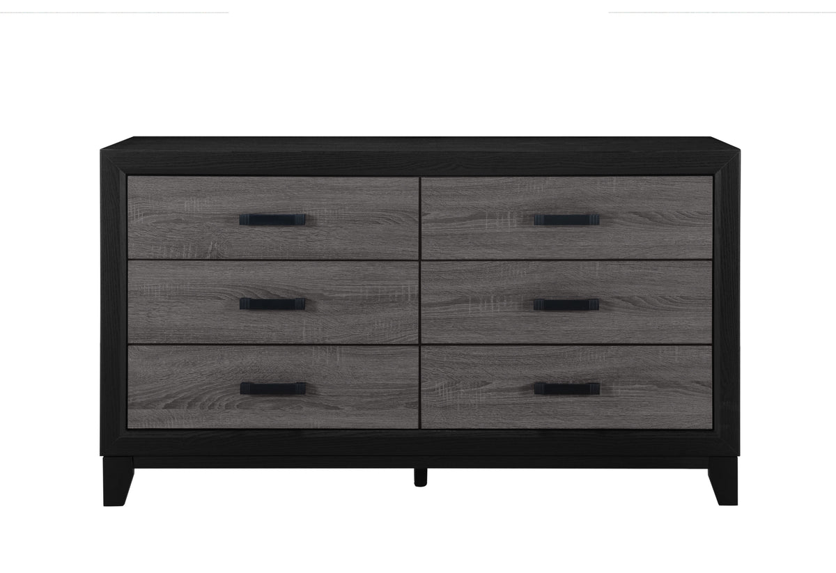 Lisbon Grey/Black Bookcase Bedroom Set
