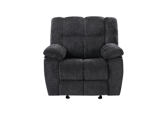U6000 Reclining Living Room Set — Black
