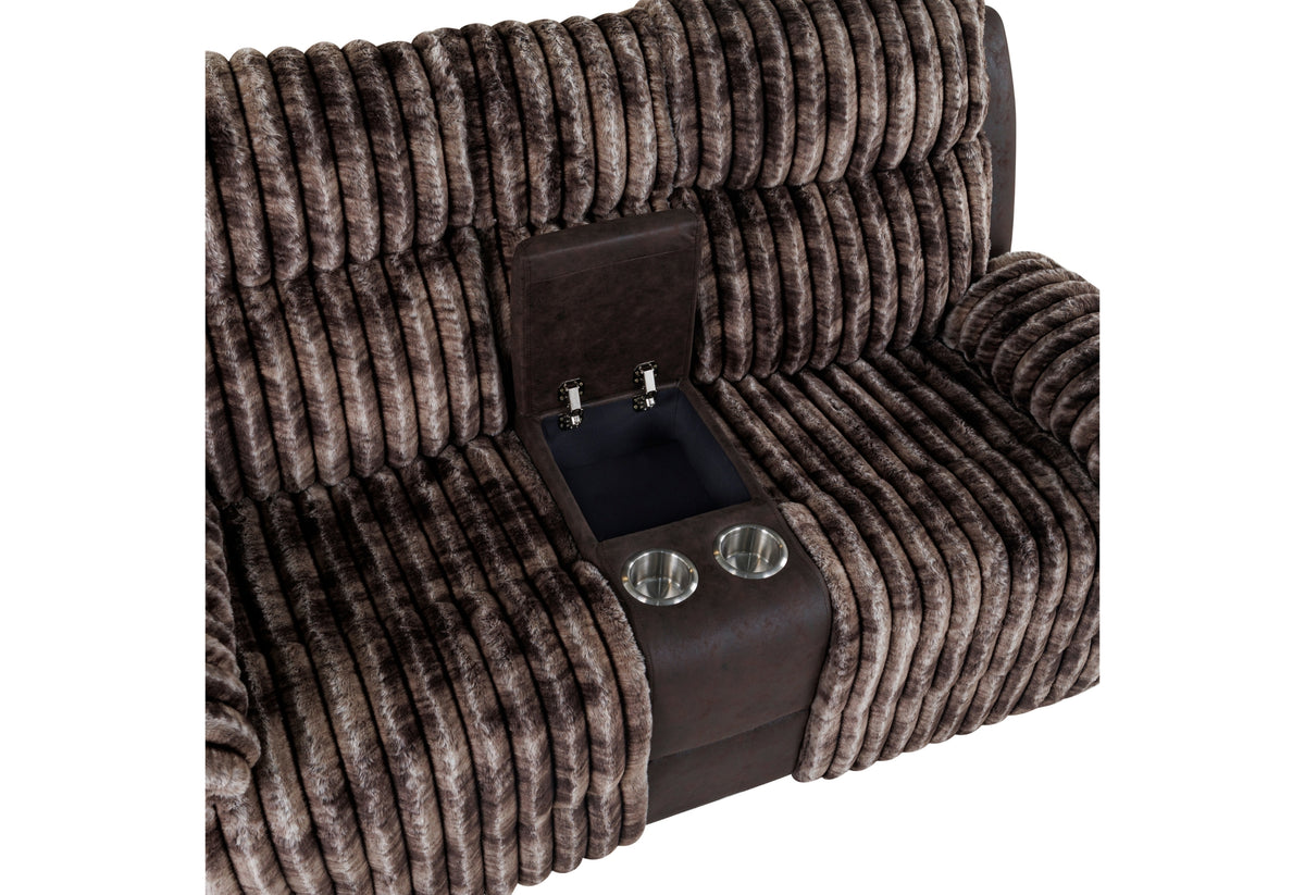 U6028 Reclining Living Room Set — Brown