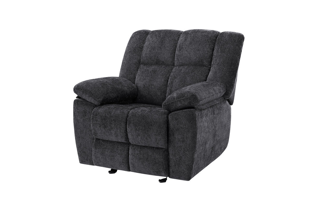 U6000 Reclining Living Room Set — Black