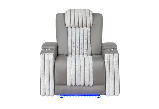 U8000 Reclining Living Room Set — Grey