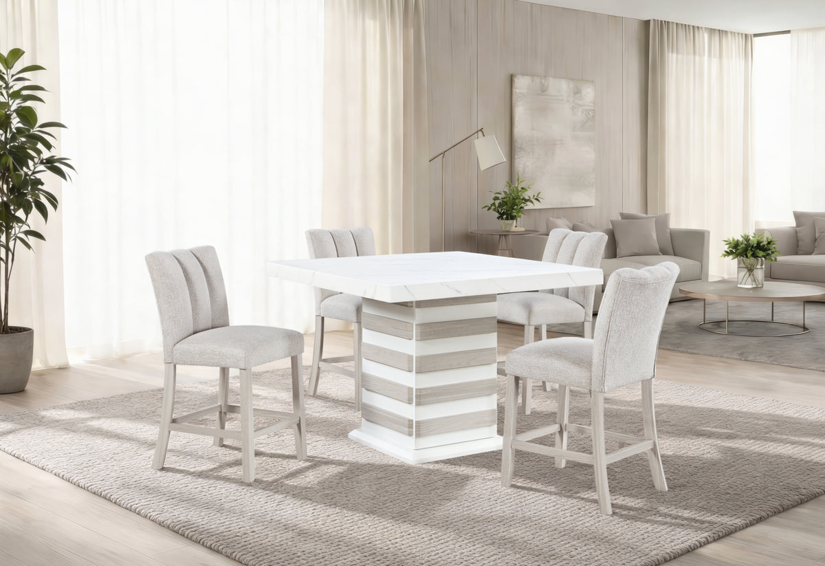 D2507 Bar Set with D06 Stools — Beige