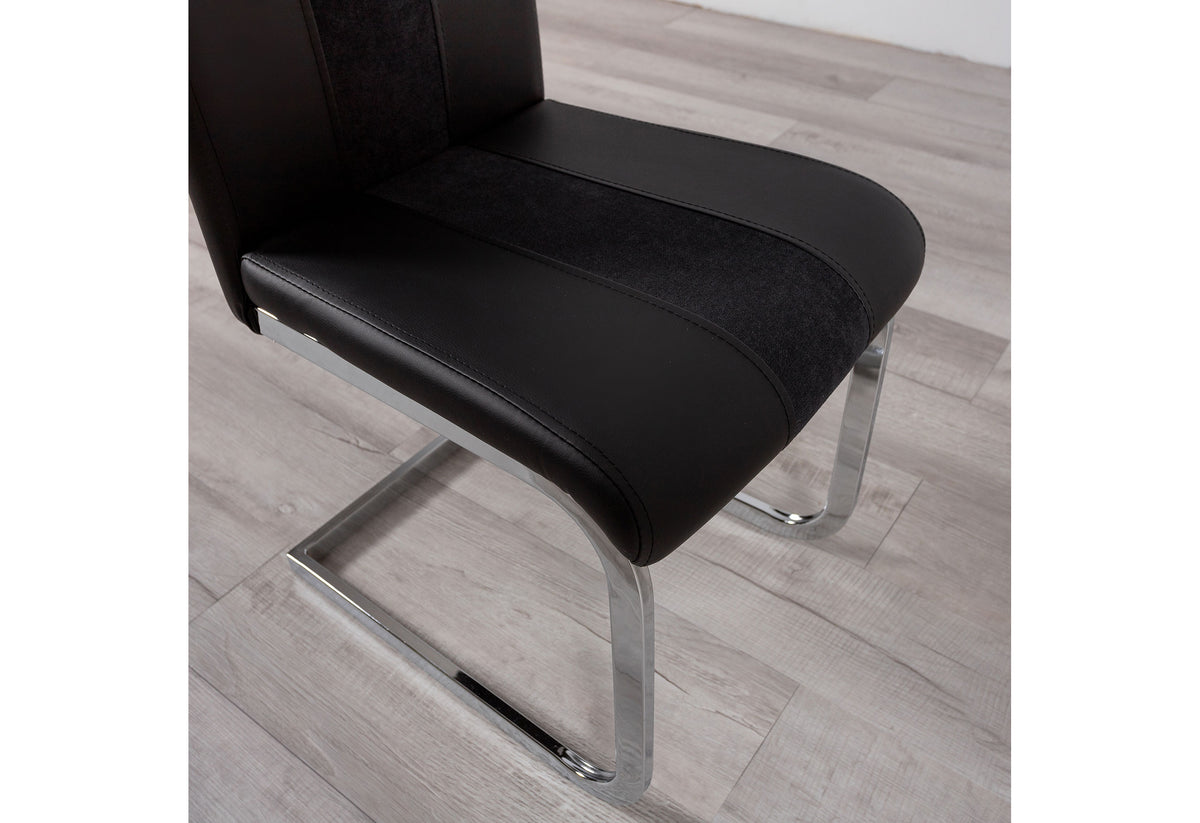 D1628 Dining Set with D915 Chairs — Black