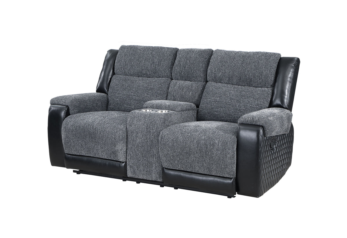 U5914 Reclining Living Room Set — Black