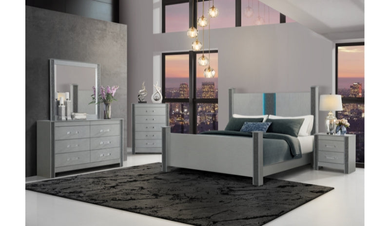 Logan Silver Bedroom Set