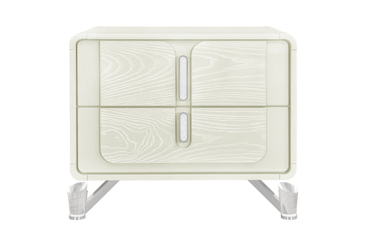 Lyra Beige Nightstand with USB