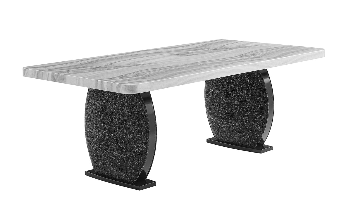 D2502 Dining Set with D12 Chairs — Black