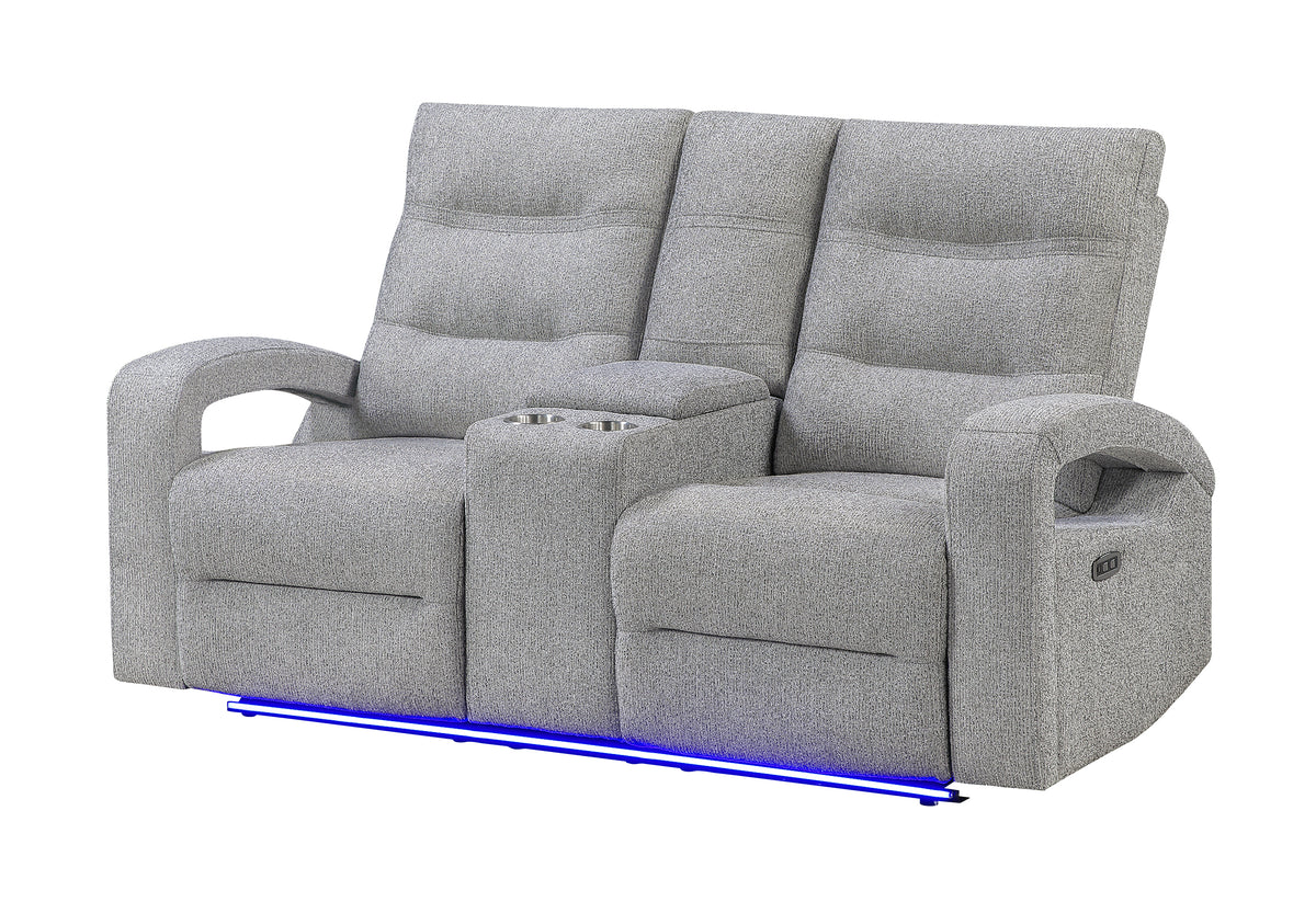 U6611 Reclining Living Room Set — Grey