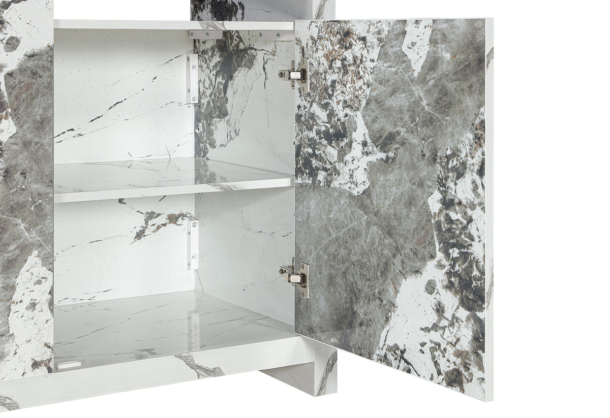 Alora Marble 70" Entertainment Unit with Speakers and LED