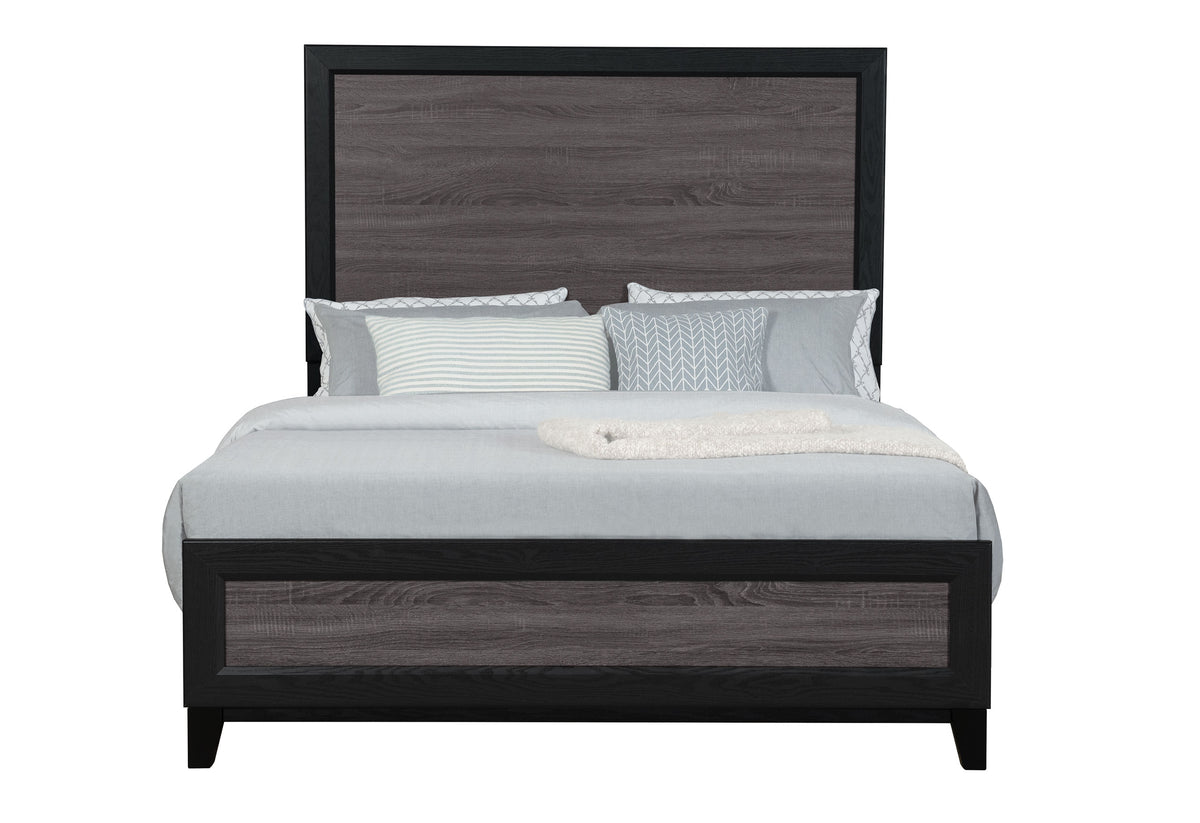Lisbon Grey/Black Bedroom Set