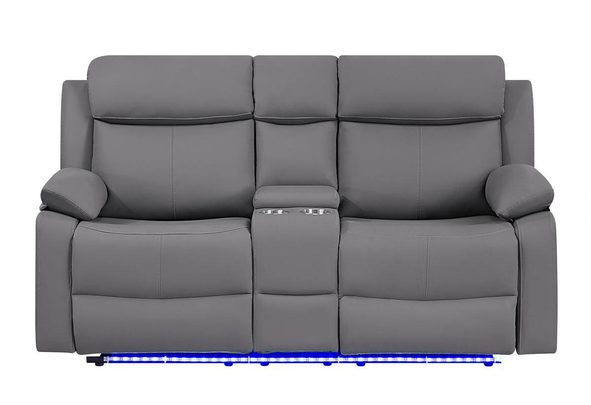 U6026 Reclining Living Room Set — Grey