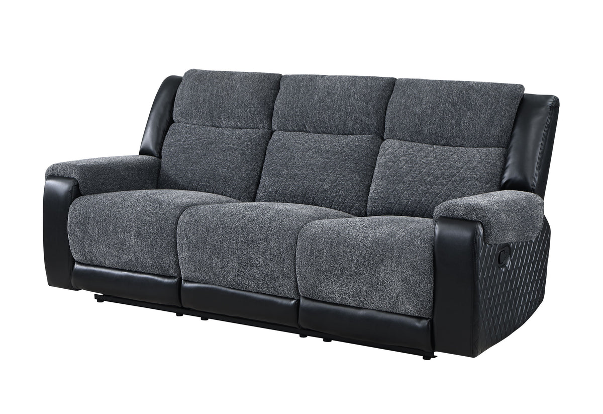 U5914 Reclining Living Room Set — Black