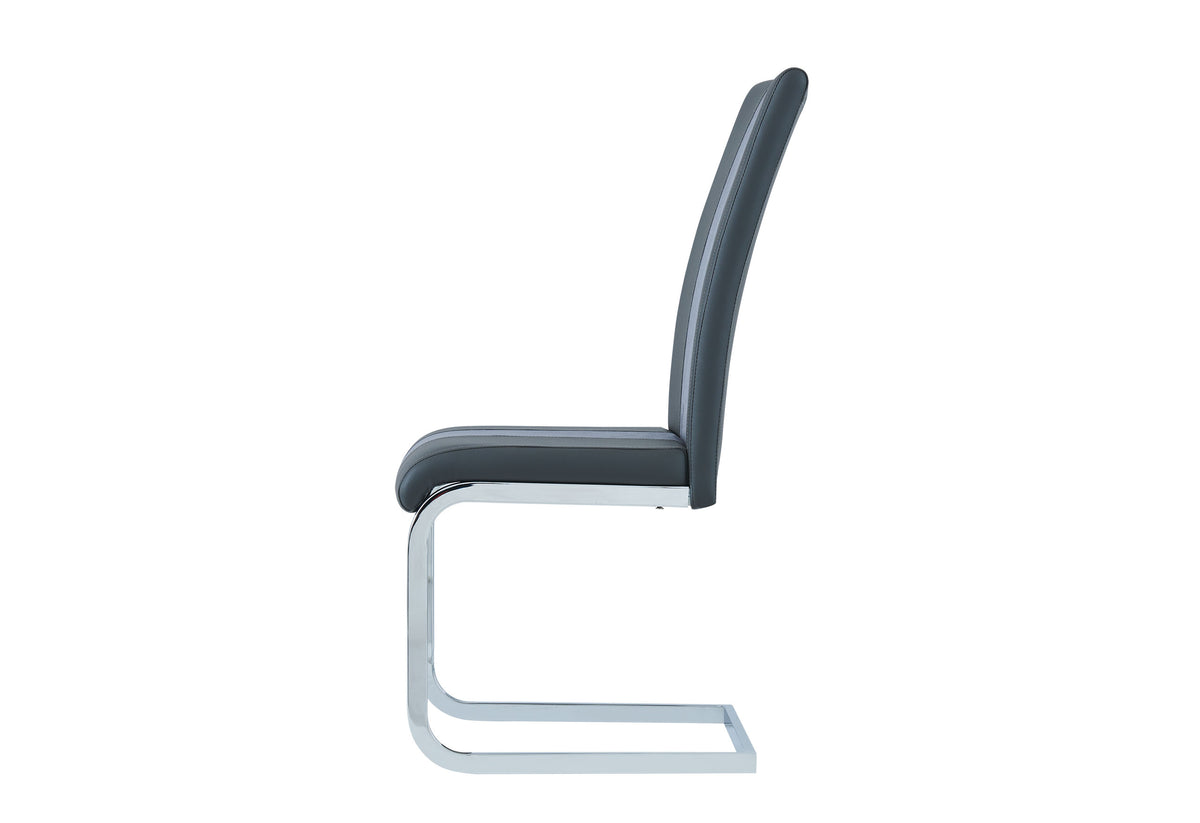 D1628 Dining Set with D915 Chairs — Grey