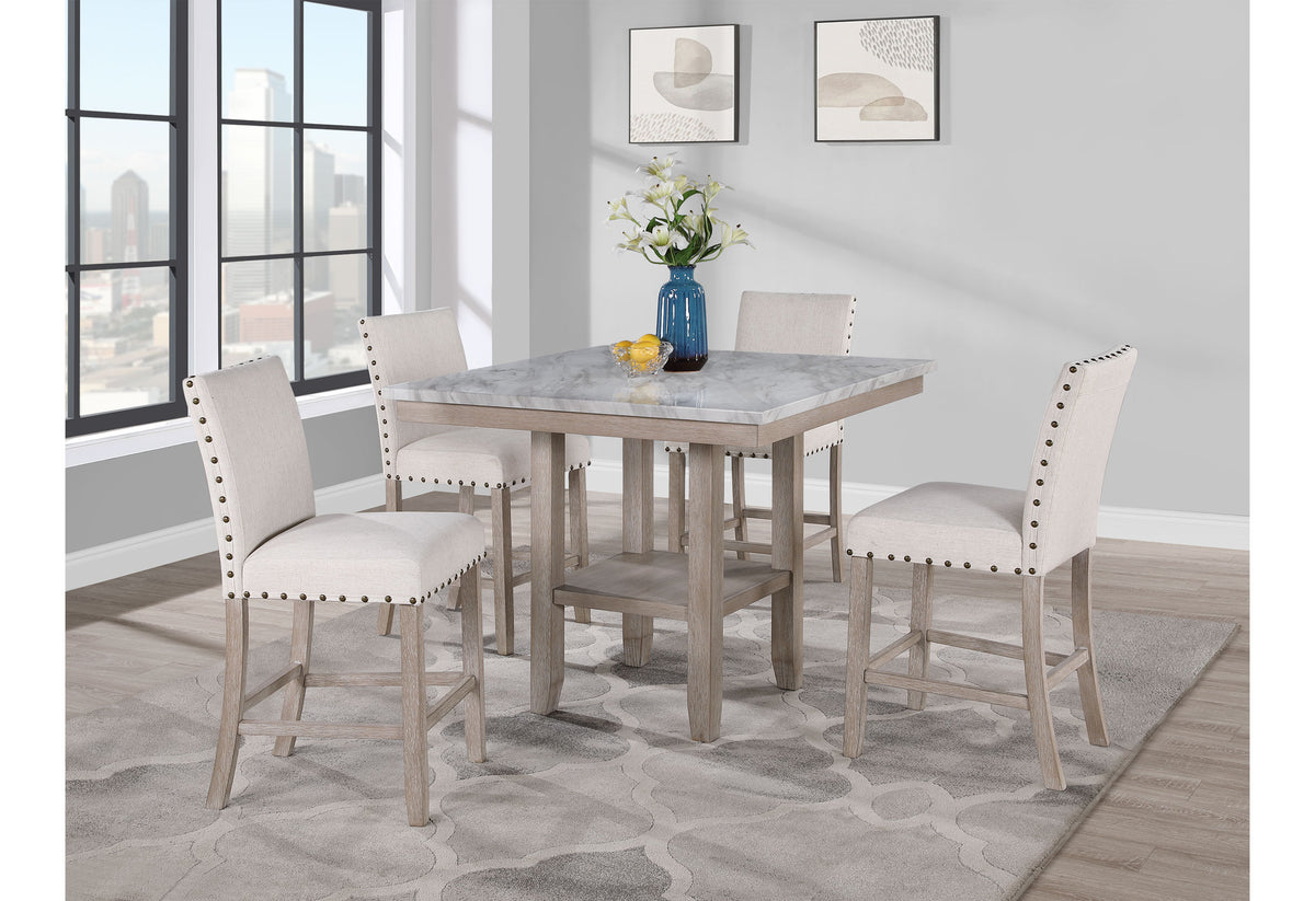 D1622 White Bar Stool