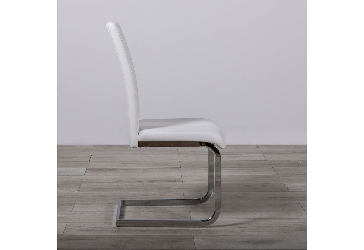 D1628 Dining Set with D915 Chairs — White
